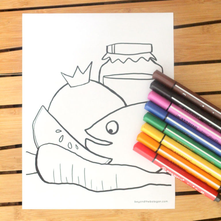 Rosh Hashanah Coloring Page - Jewish Moms & Crafters