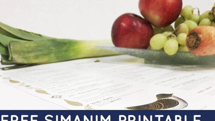 This printable with unique simanim will complete your Rosh Hashanah. The Simanim printable showcases symbolic foods are eaten on the Jewish New Year.