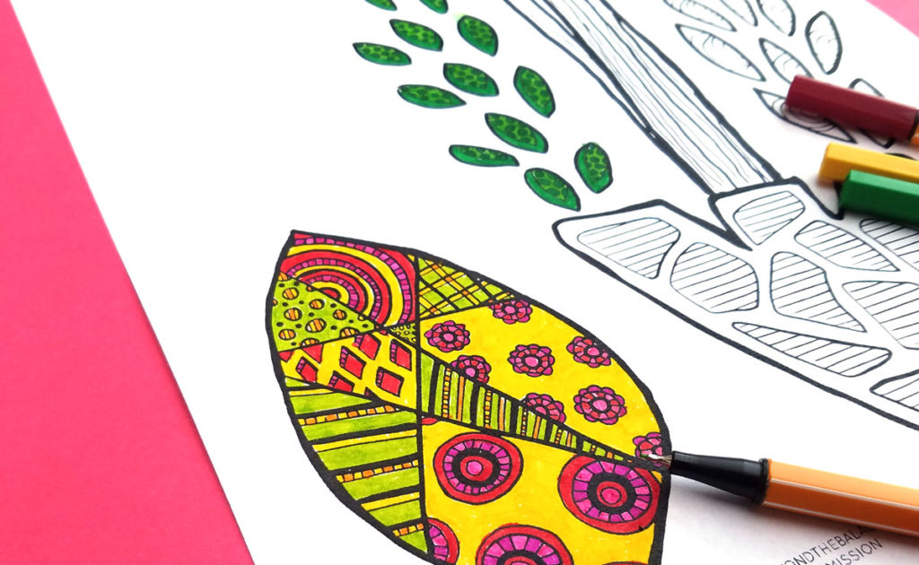 Sukkah Poster Coloring Page - free printable - Jewish Moms & Crafters