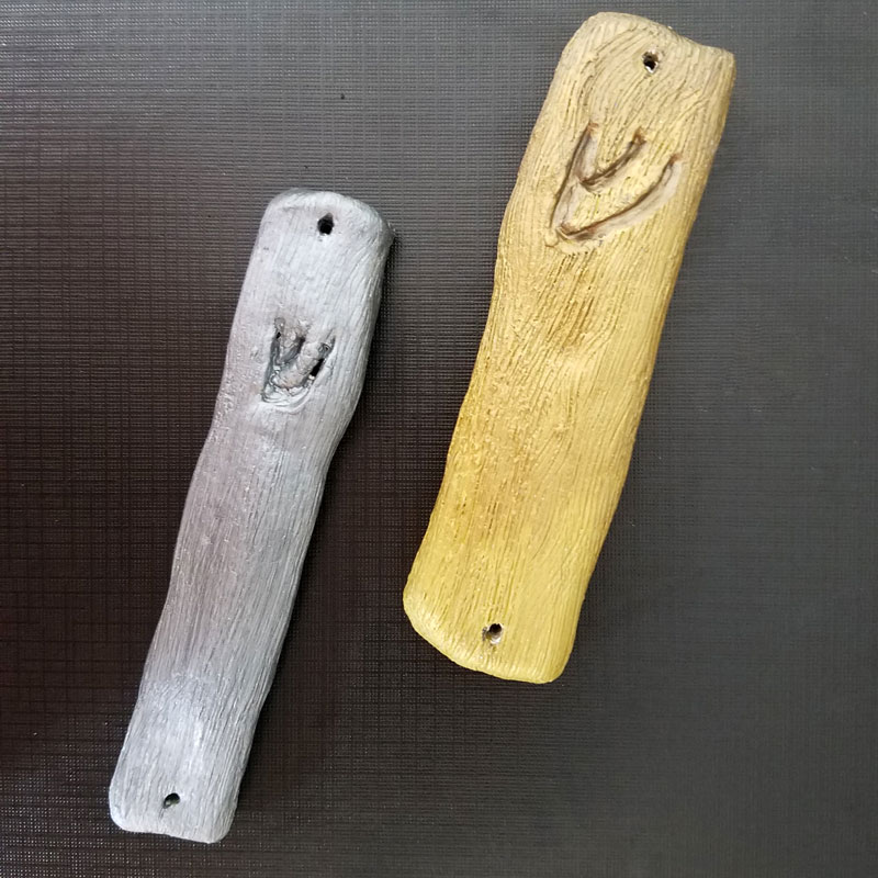 Make a beautiful DIY clay mezuzah craft for adults with a stunning brushed metal finish that makes it looks like magnificent art judaica! You'll love this easy foolproof Jewish craft for adults or teens - it's trendy, modern, and so simple!