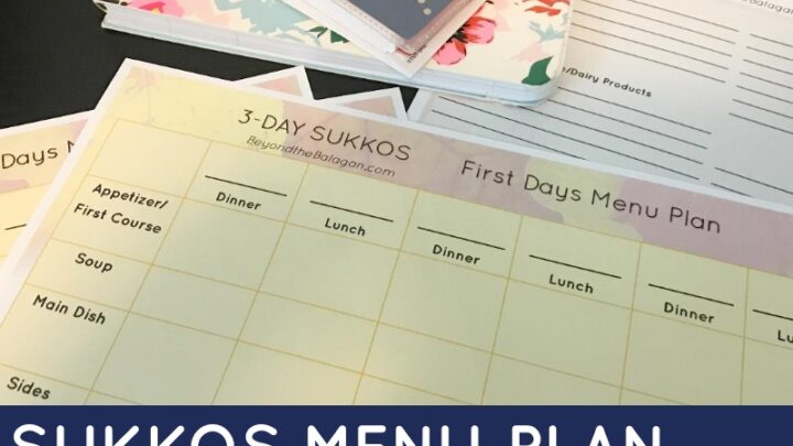 Three-Day Sukkos Menu Plan – Free Printable