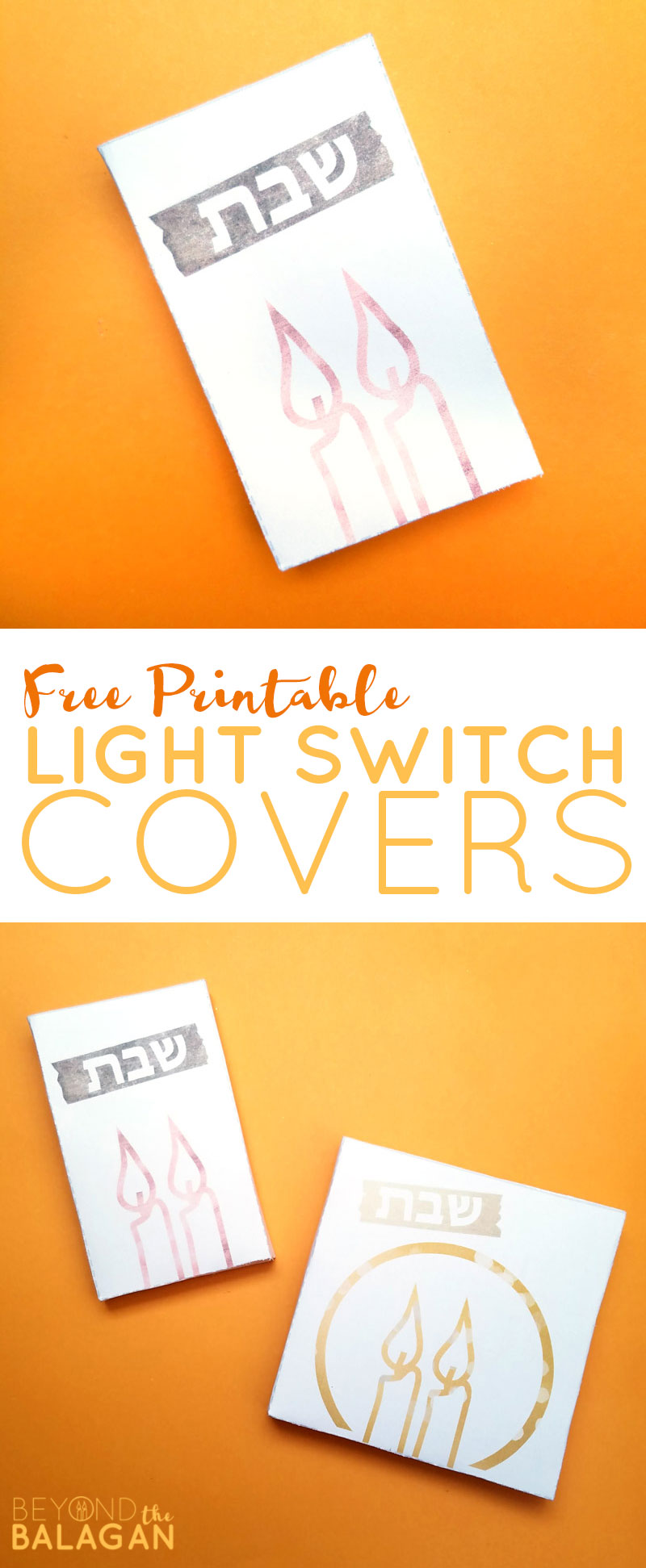 Print and assemble these light switch covers - they're perfect for Shabbos or Jewish Holidays! Remind yourself not to turn on or off the lights on the Chagim and Yom Tov and of course on Shabbat.