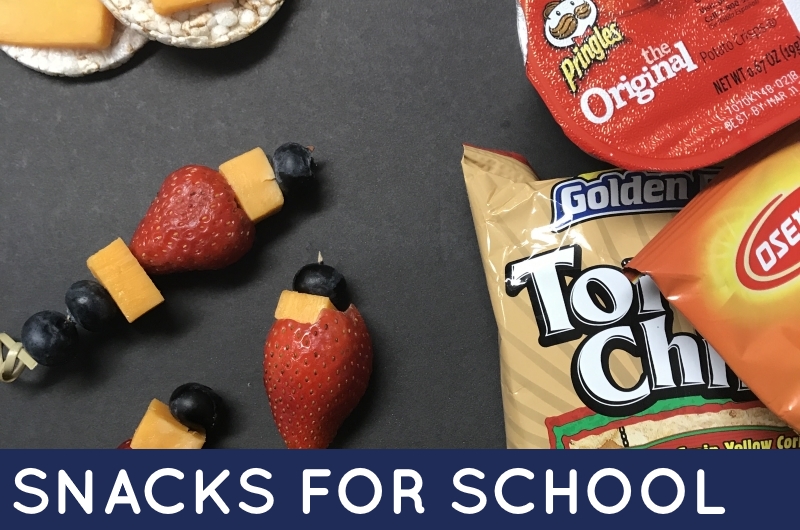 Need new ideas for snacks for school? Check out this awesome, comprehensive list of homemade and storebought snacks for school.