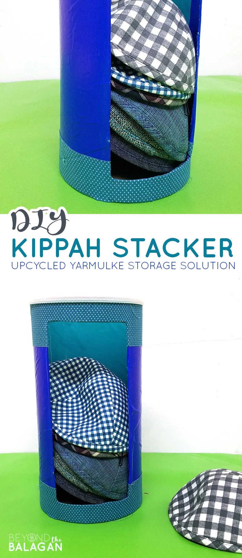 This cool and easy kippah storage solution will help you organize yarmulkes and access them as well!
