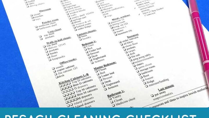 Pesach cleaning checklist feature image