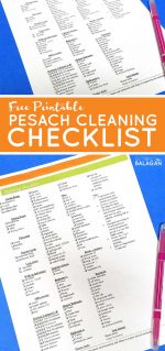 Pesach Cleaning Checklist - for Passover and Beyond! (FREE Printable)