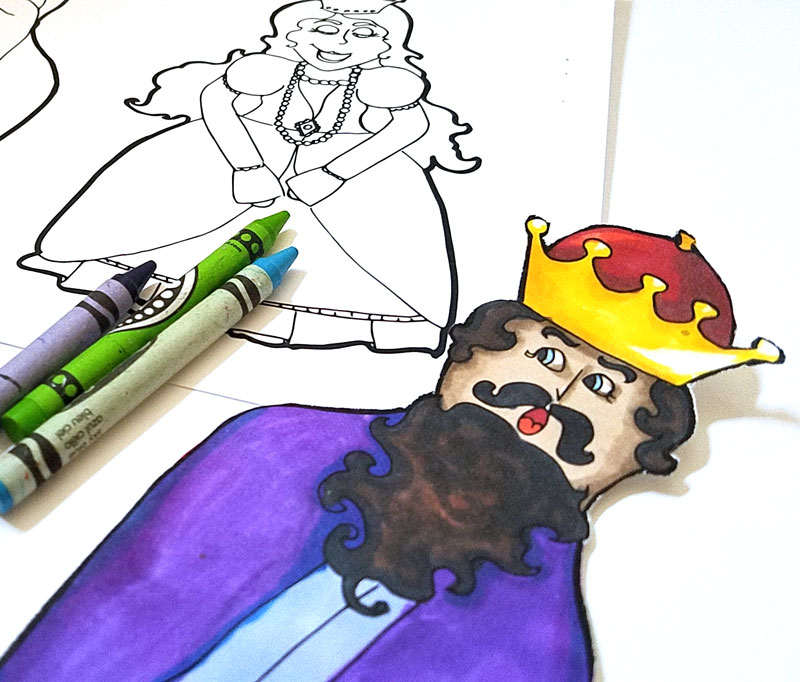 If you're looking for a great Purim activity for kids and families, thesea adorable Purim puppets are spot on! The free printable coloring pages for Purim are a paper craft to turn into puppets and are perfect for all ages. Enjoy! #purim #jewishcraft #jewish