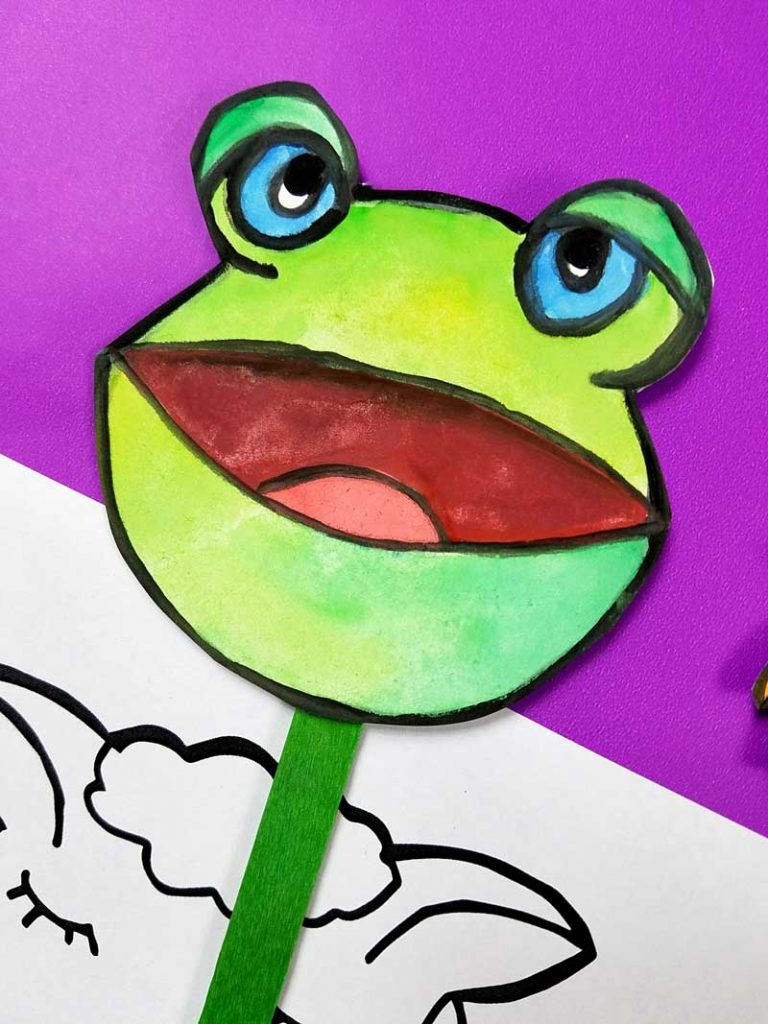 Pesach Puppets - Makkos Color-in Craft and Coloring Page