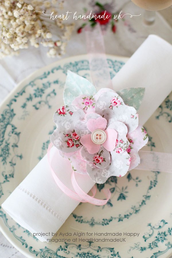 DIY flower napkin rings perfect for Shavuot