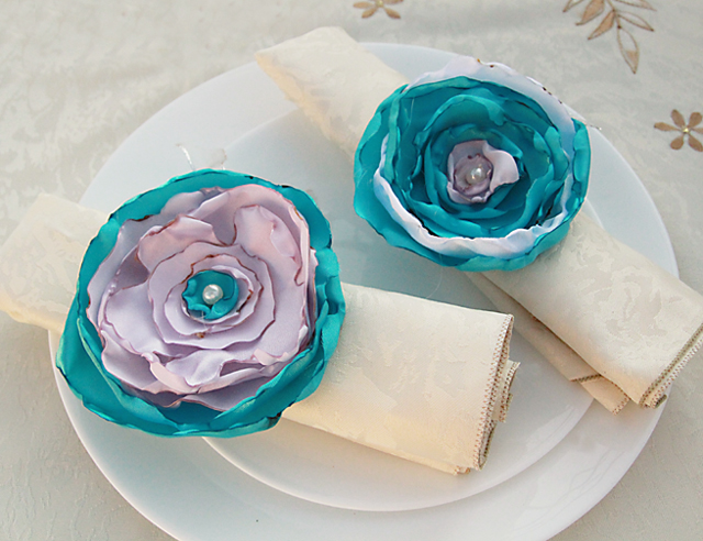 DIY flower napkin rings perfect for Shavuot