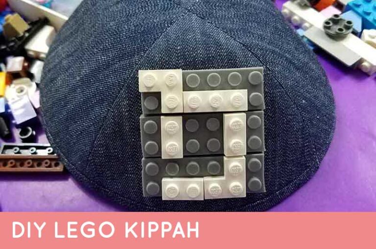 DIY LEGO Kippah – Monogram Yarmulka Idea
