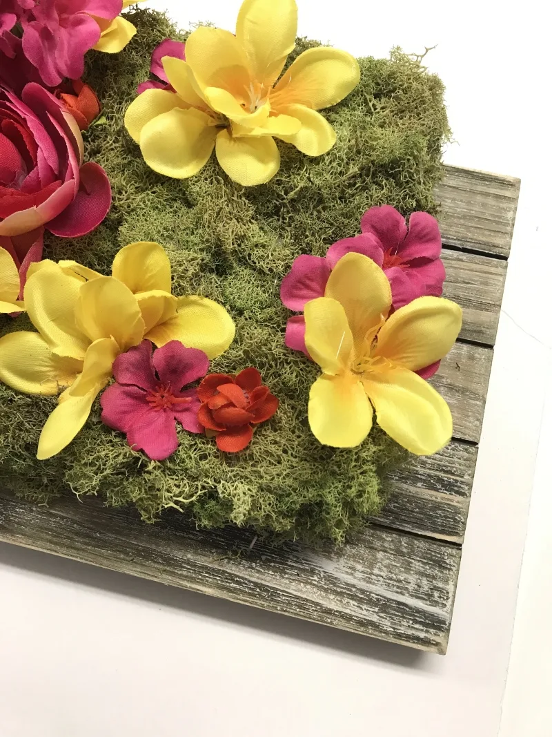 DIY silk flower centerpiece