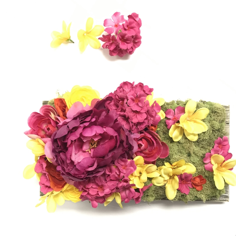 DIY silk flower centerpiece