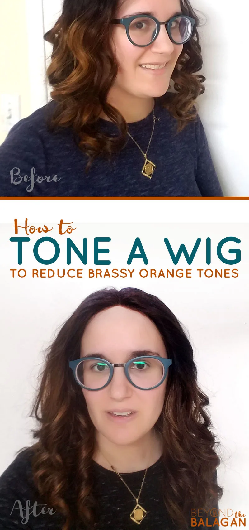 Click to learn how to tone a wig to reduce the brassy orange tones! These tips for wearing and styling a lace wig or sheitel will help you care for it on your own! #wigs #jewishfashion #beauty #lacewig