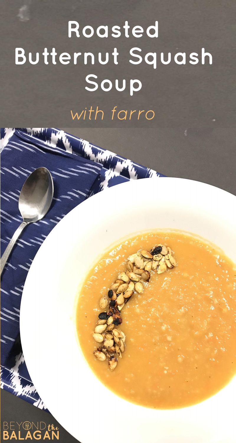 Hearty Roasted Butternut Squash Soup with Farro