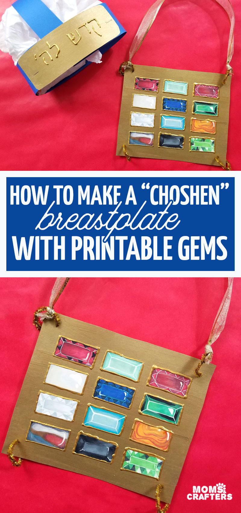 Click to learn how to make a kohen gadol costume and to grab these printable gemstone for the high priest's breast plate - the choshen! Such a cute DIY purim costume for kids or adults and a great bible costume idea.
