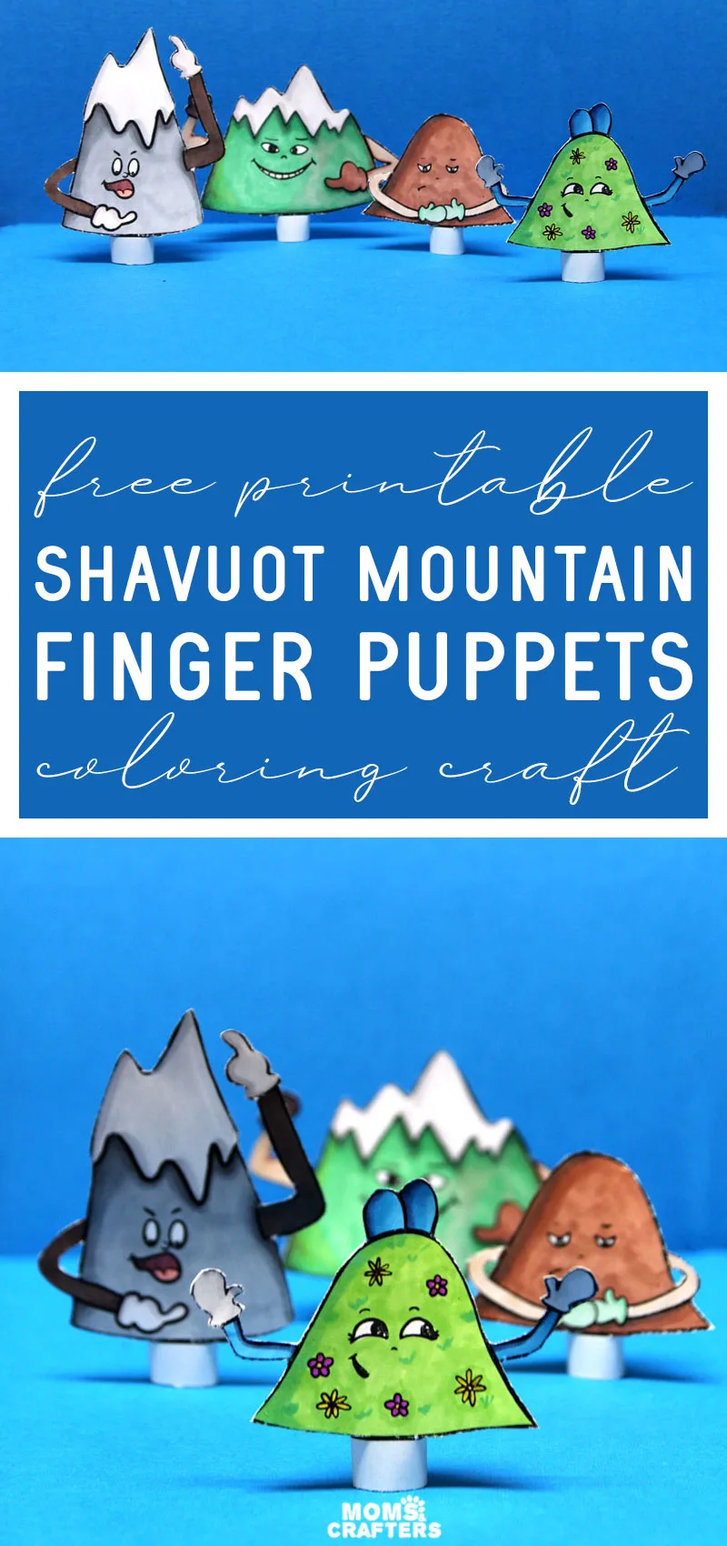 Click to download free printable shavuot puppets including Har sinai and the lesson on being humble! This fun Jewish shavuos craft for kids is great for preschool and toddlers and a fun at home activity or Hebrew school craft.