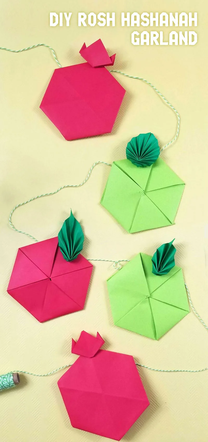 Make your own origami pomegranates and a fun Rosh Hashanah craft for kids and adults! Crafts for the High Holidays and Jewish new year can be hard to come by but this easy paper craft can double as fun home decor for the holidays