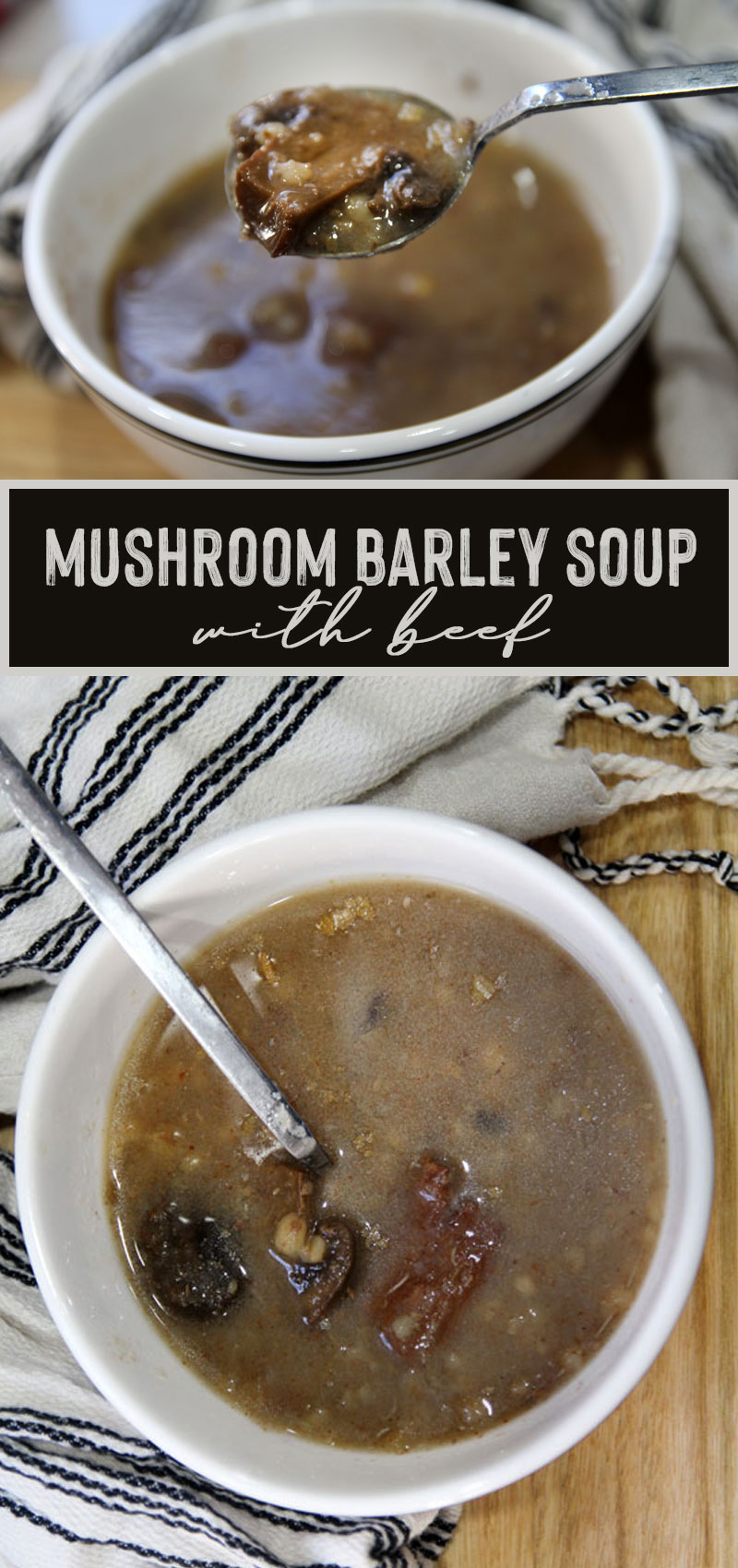Make this delicious crock pot mushroom barley soup - a delicious Eastern European Jewish slow cooker recipe and one of my favorite ideas for Shabbat lunch.