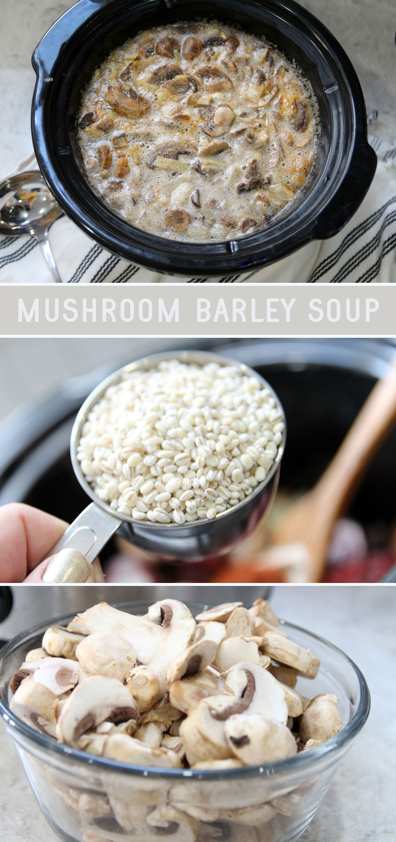 Slow cooker soups make great dinner - and this beef and grain soup is a savory delight! Make this Jewish crock pot mushroom barley soup in the slow cooker and cook overnight for an easy one dish dinner and everyday meal.