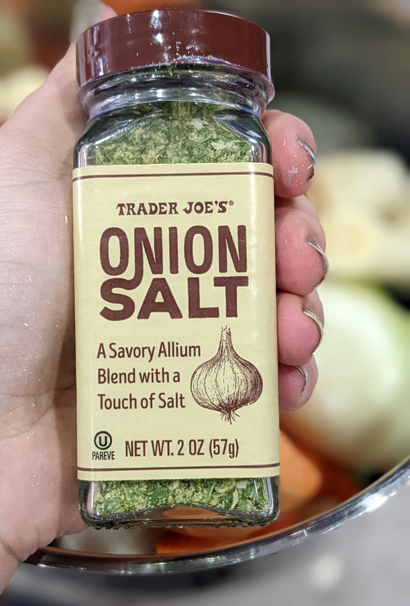 Trader Joe's ONION SALT Savory Blend with a Touch of Salt (Pack of 2) 2 oz  each