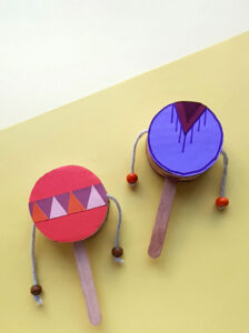 Spin Drum Craft - Easy DIY Musical Instrument & Noisemaker for Kids