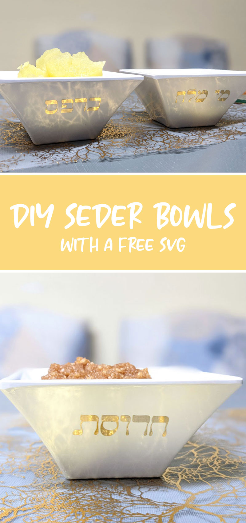 seder bowls with free svg