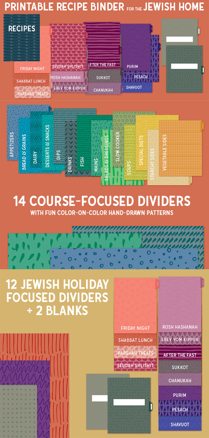 Printable Jewish Recipe Binder Jewish Moms & Crafters