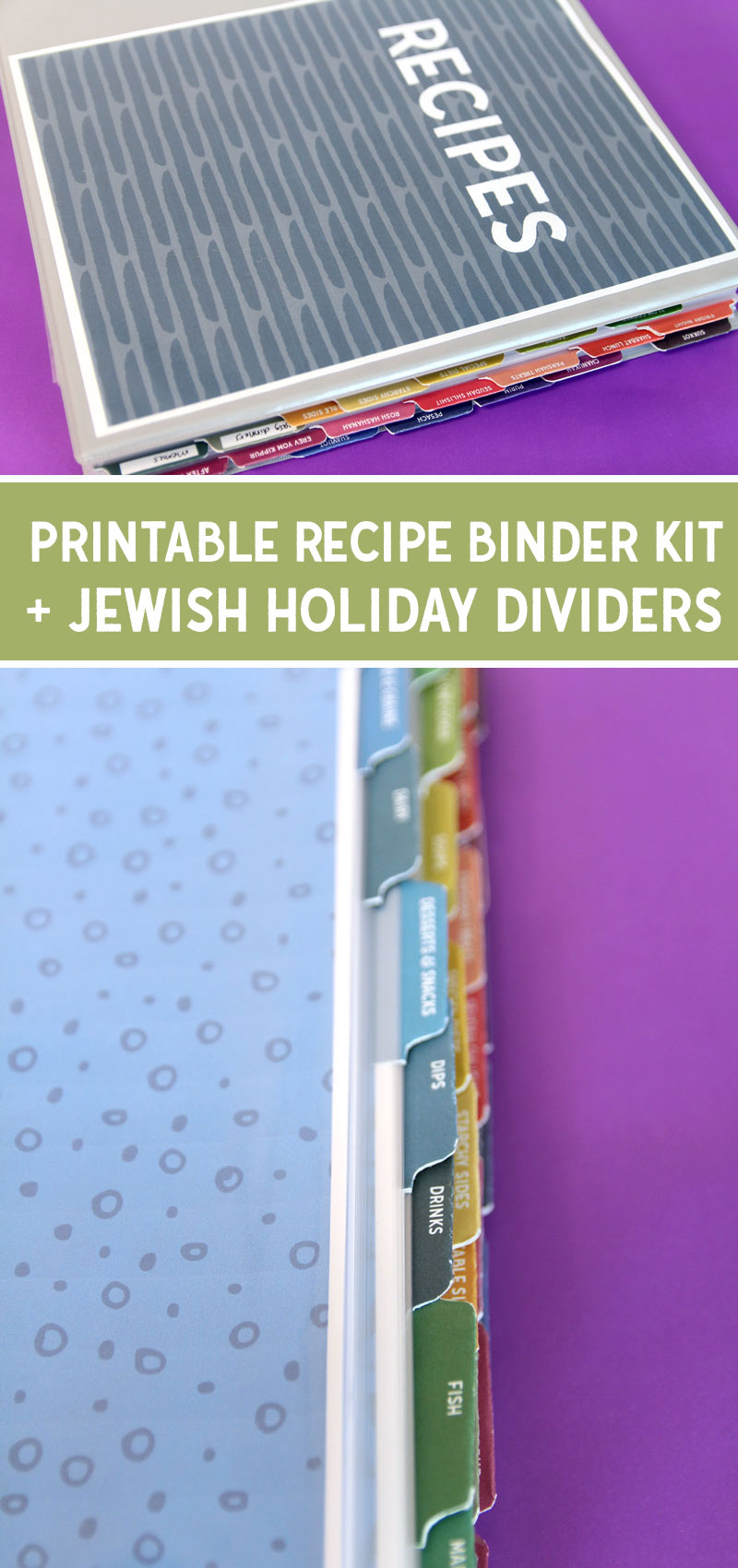 Printable Jewish Recipe Binder Jewish Moms & Crafters