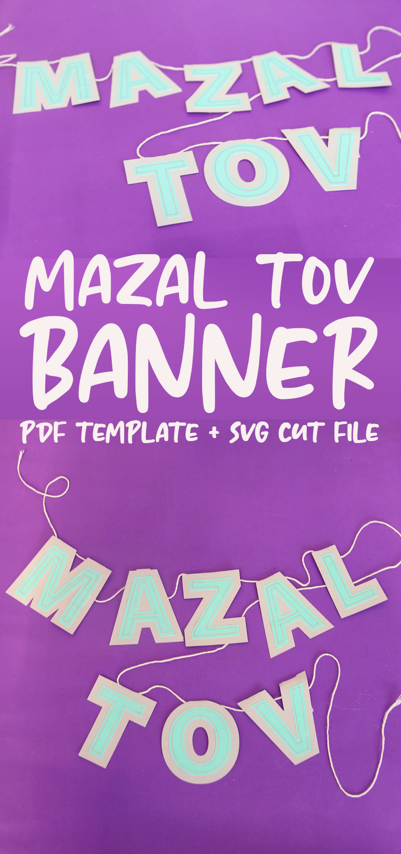 Mazel tov banner hero image with text