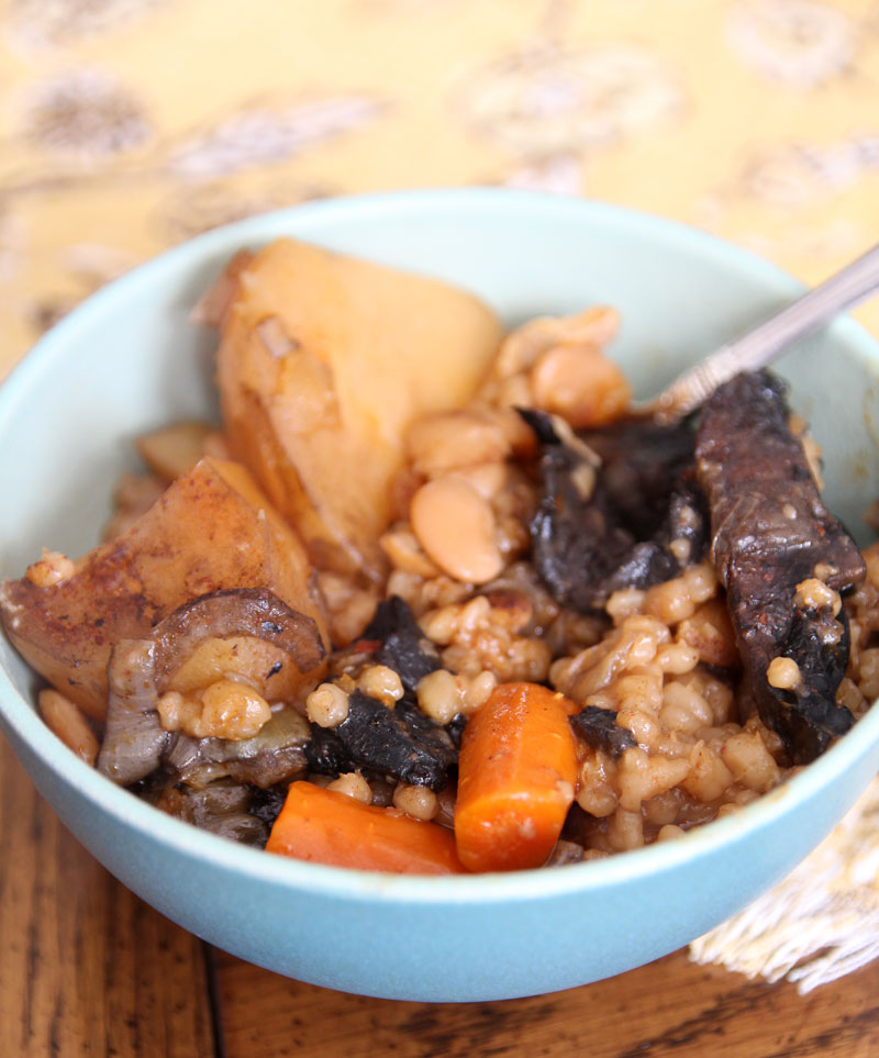 In addition to the hotplate you see, we use a crockpot for the chulent, Home Cooking