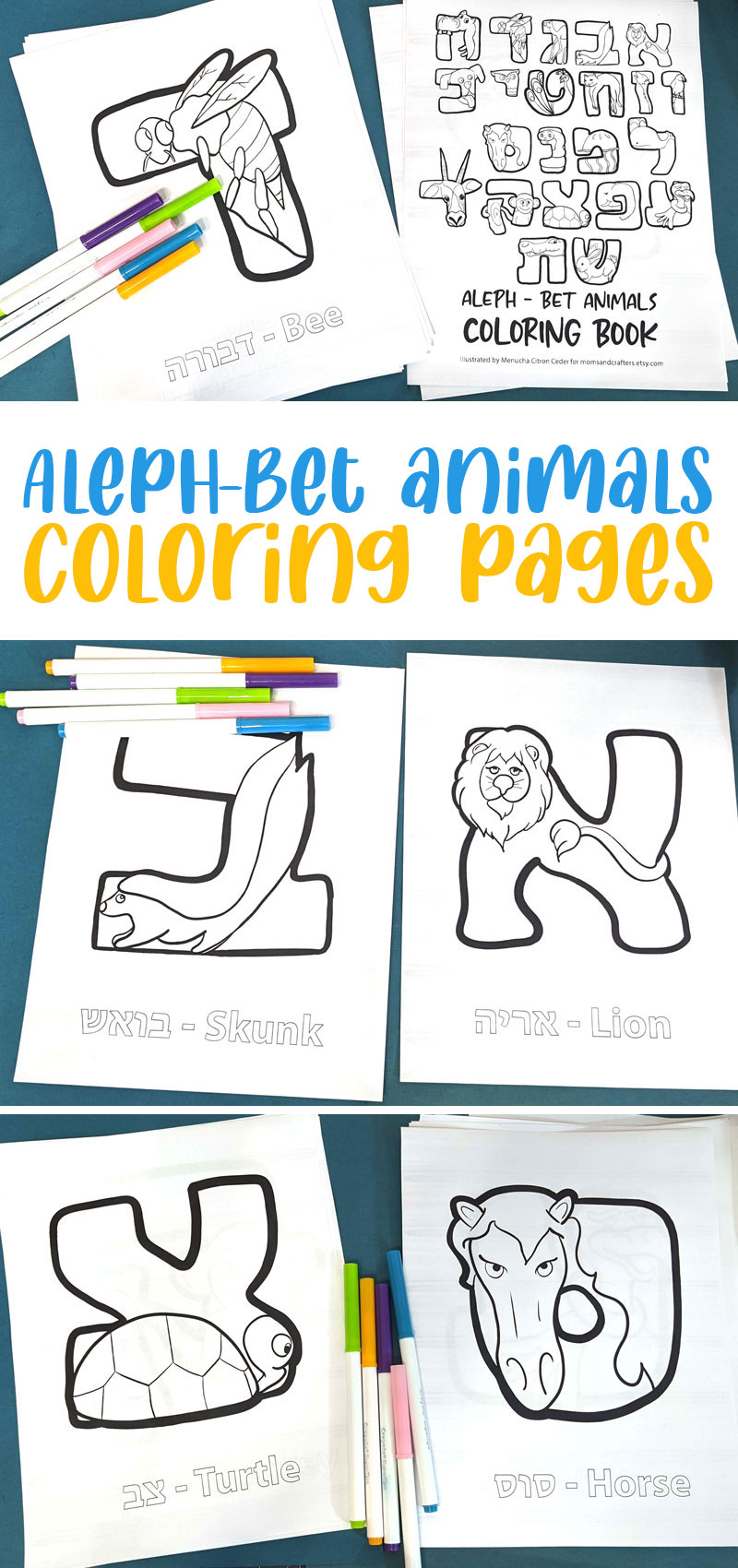 Aleph Bet Coloring Page Free - Aleph Bet Animals Coloring Pages Hero 1 