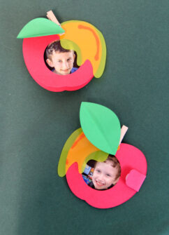 Apple Card Craft for Kids - Jewish Moms & Crafters