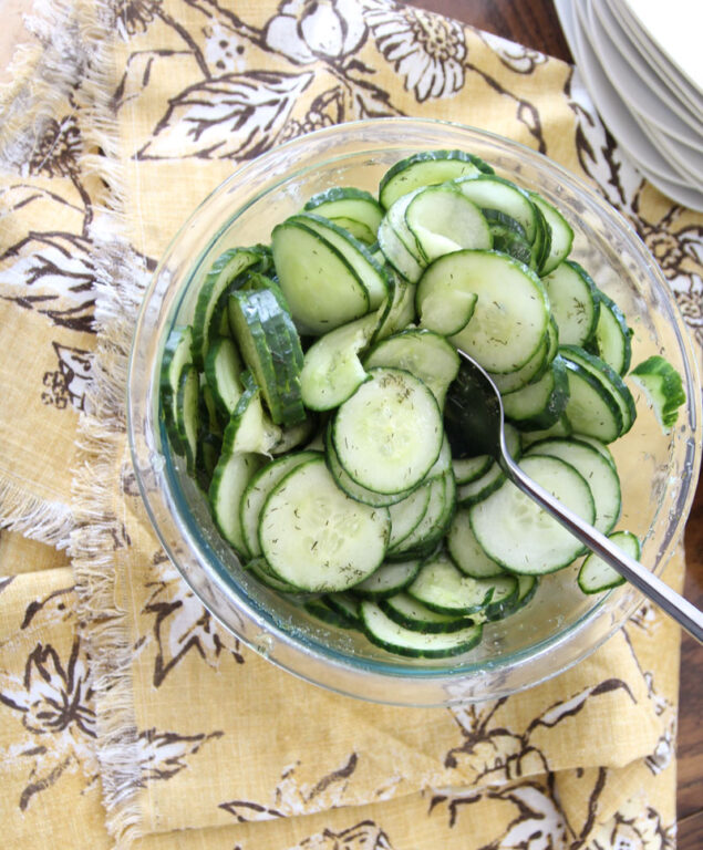 Cucumber Salad Recipe with Vinegar and Dill