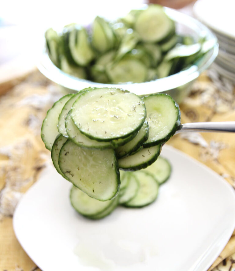 Cucumber Salad Recipe with Vinegar and Dill