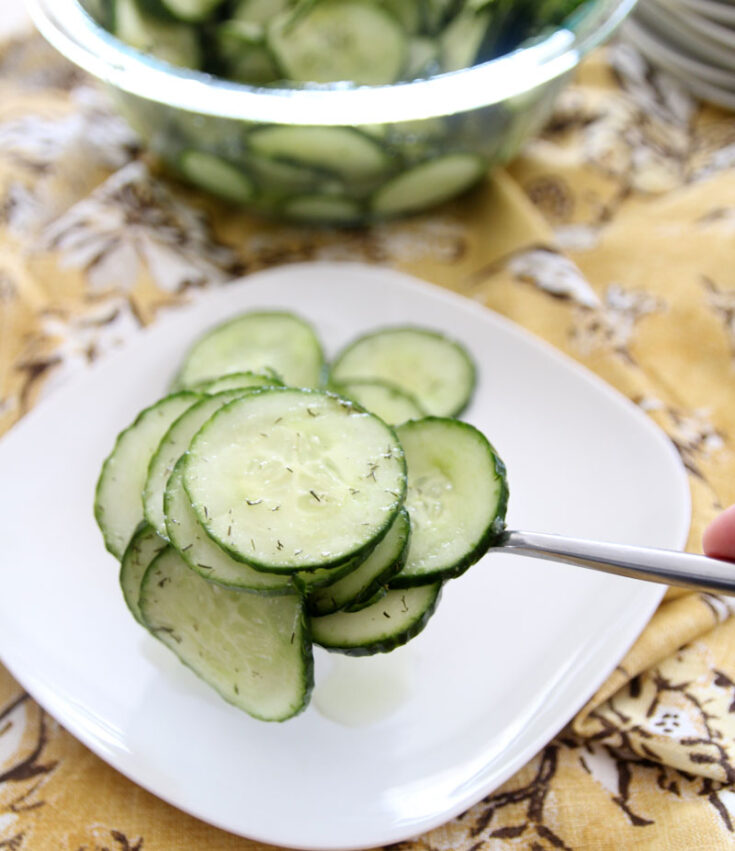Cucumber Salad Recipe with Vinegar and Dill