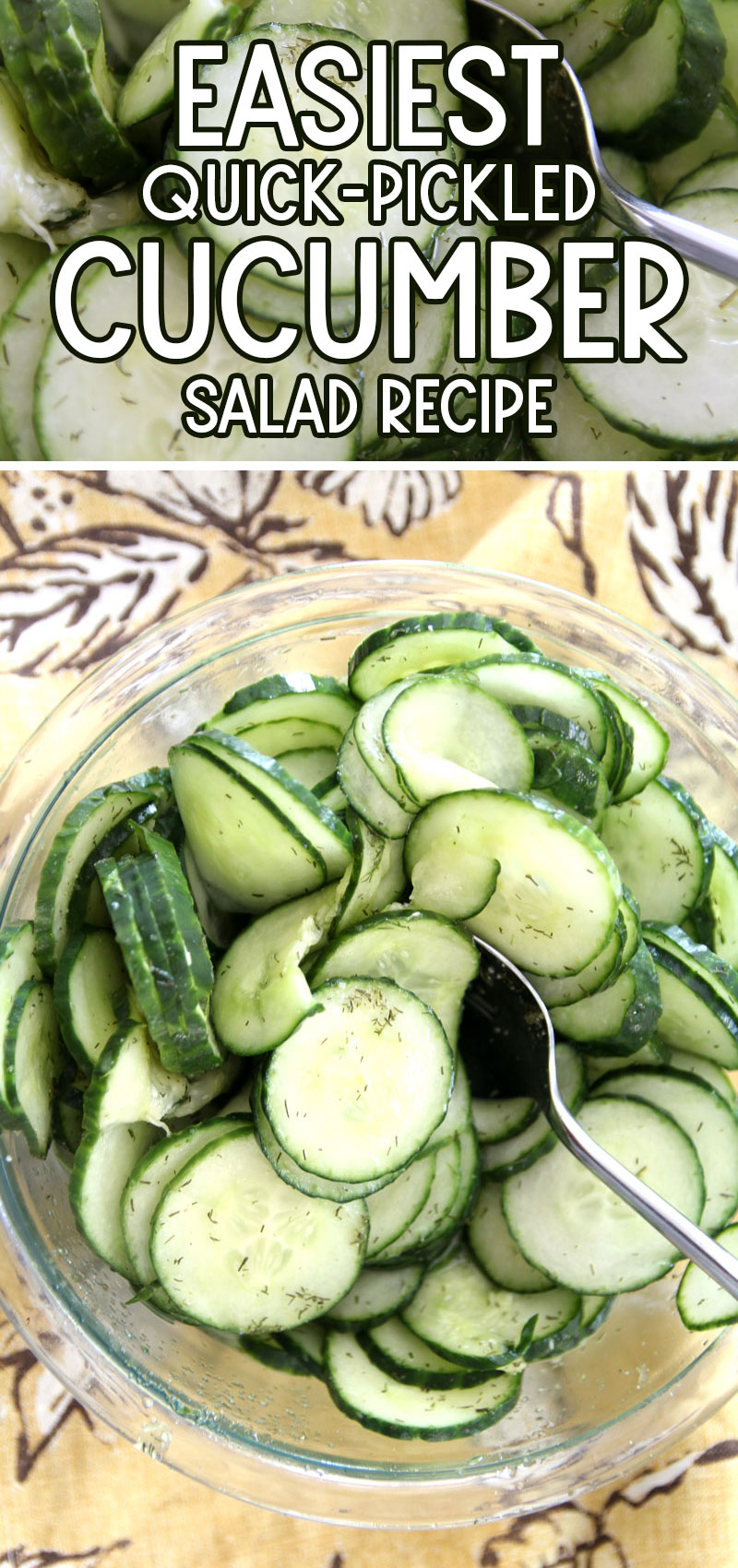 Cucumber Salad Recipe with Vinegar and Dill