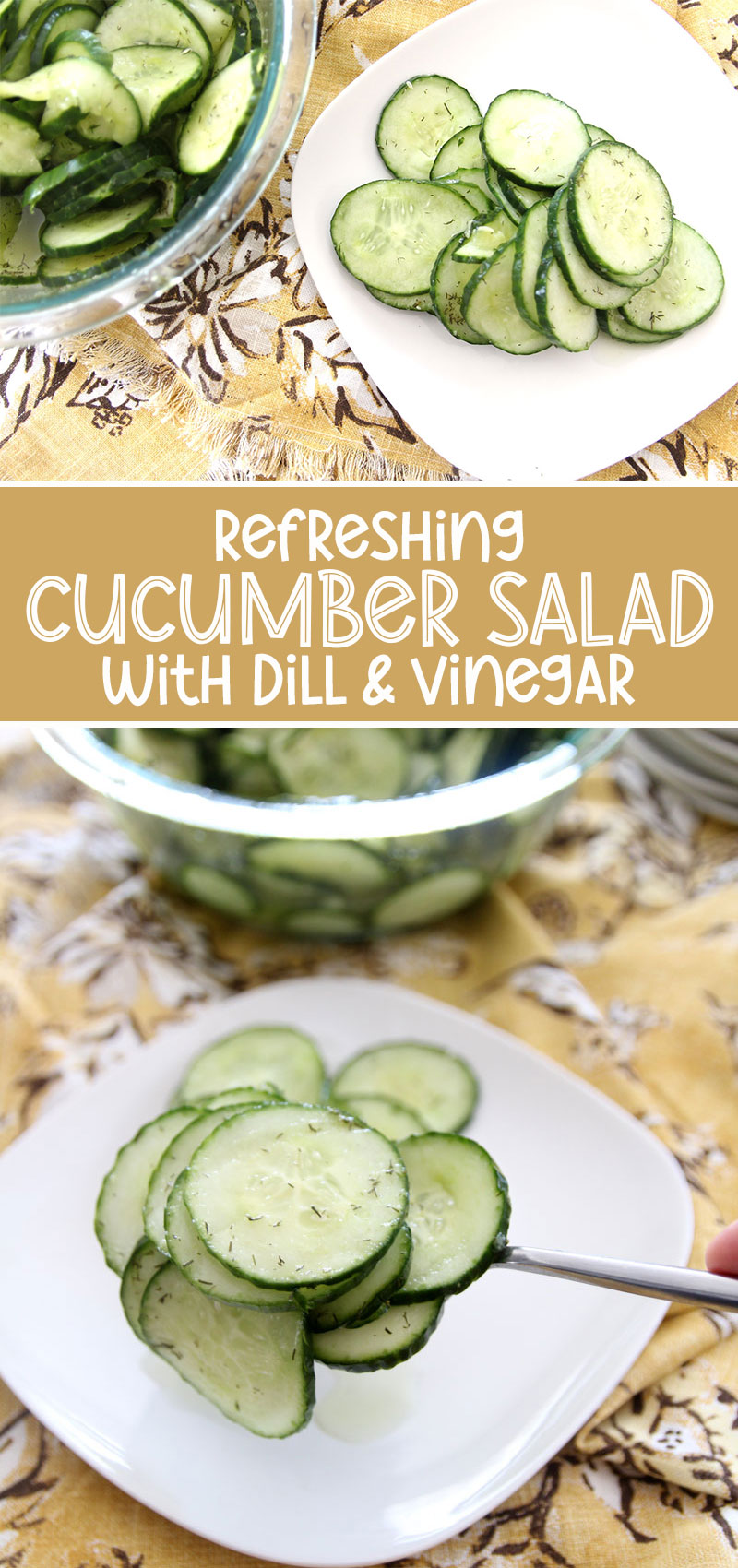 Cucumber Salad Recipe with Vinegar and Dill