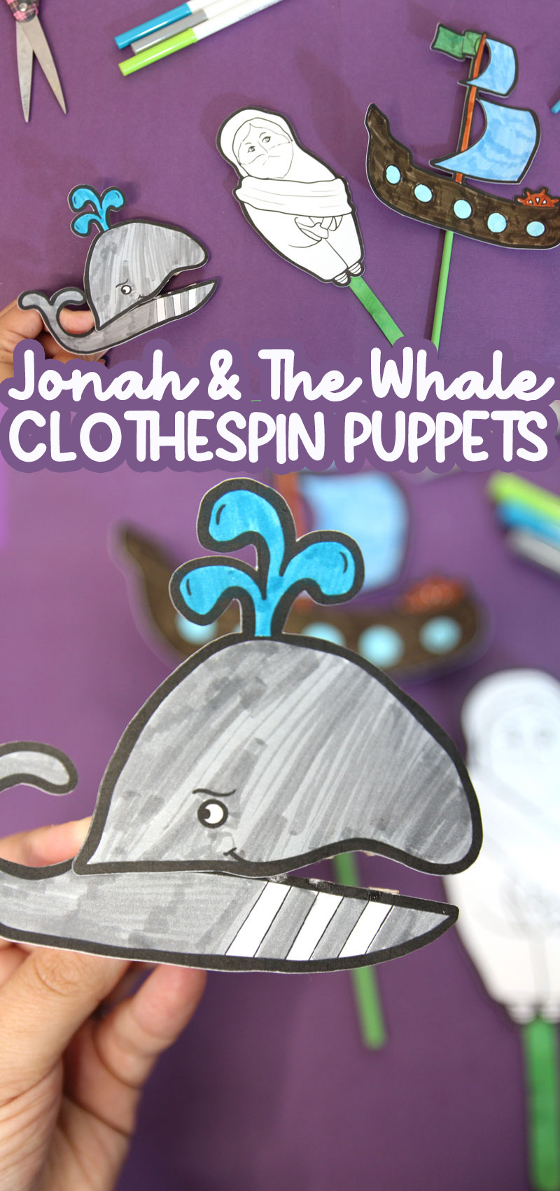 jonah and the whale clothespin craft