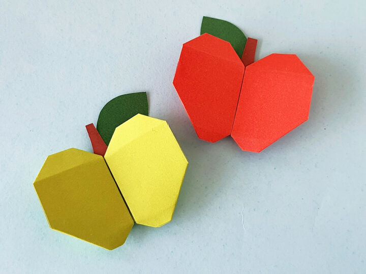 Origami Apple Easy Kid Craft