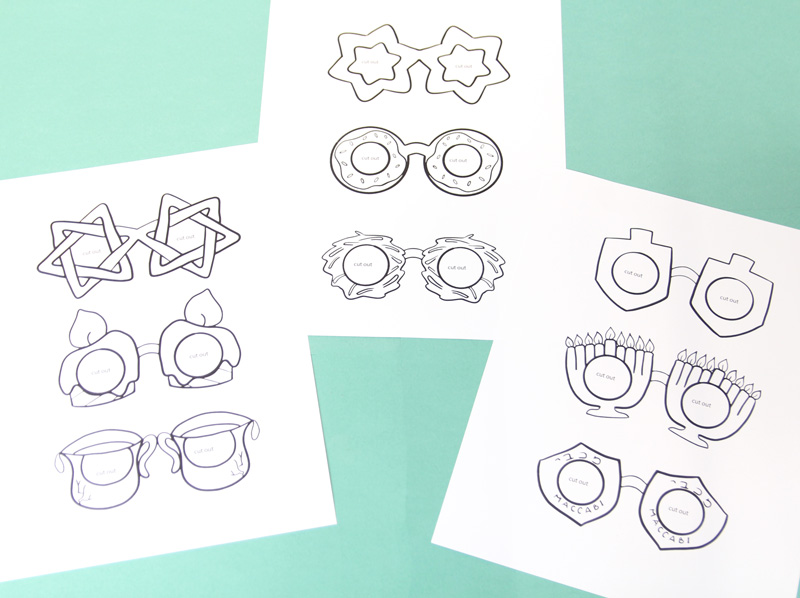 Paper Glasses Template by Moms and Crafters