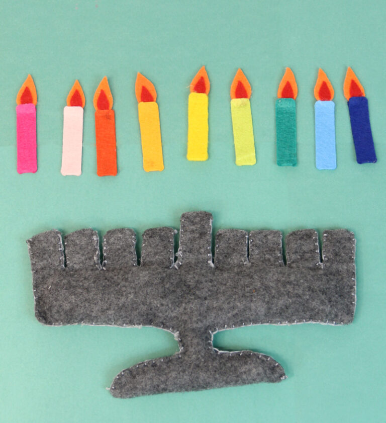 Felt Menorah Pattern - Kids' Toy Menorah