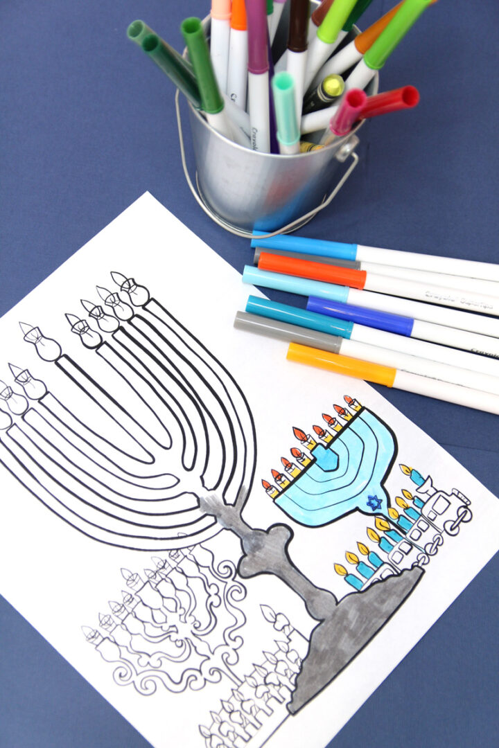 Chanukah Coloring Pages - Jewish Moms & Crafters