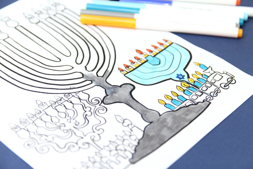 Chanukah Coloring Pages - Jewish Moms & Crafters