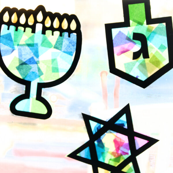 Hanukkah Suncatchers Craft for Toddlers and Preschool