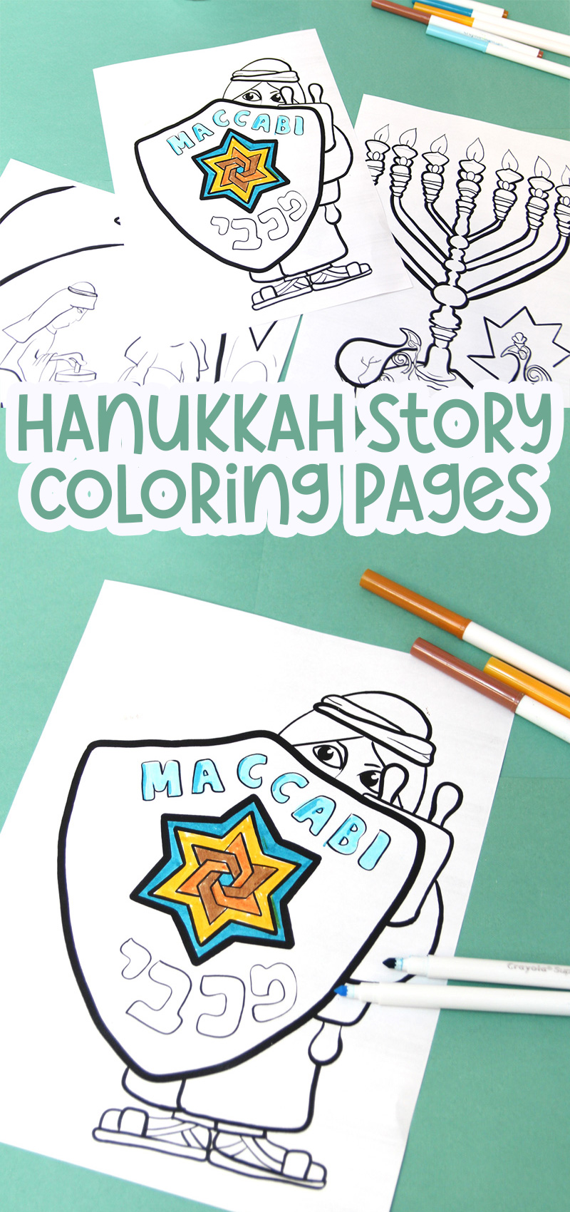Chanukah Coloring Pages - Jewish Moms & Crafters