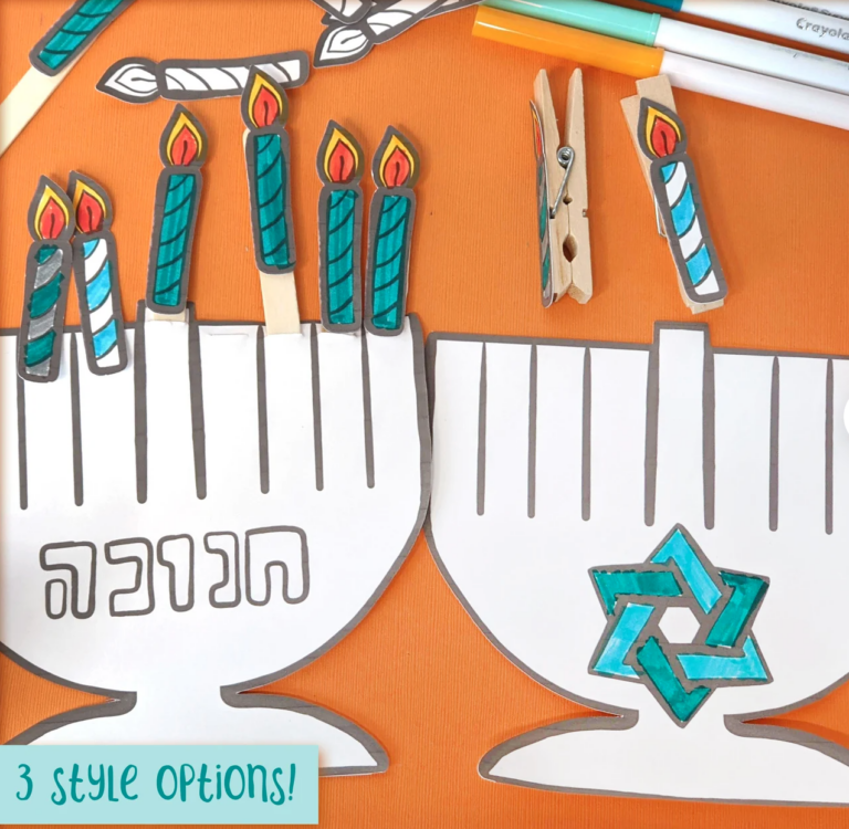 Chanukah Coloring Pages - Jewish Moms &amp; Crafters