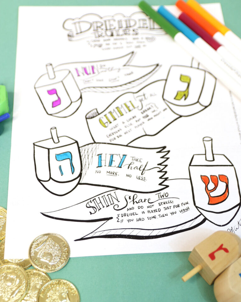 Dreidel Rules Printable How To Play Dreidel