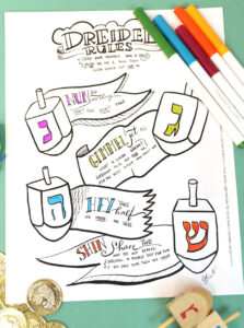 Dreidel Rules Printable - How to Play Dreidel