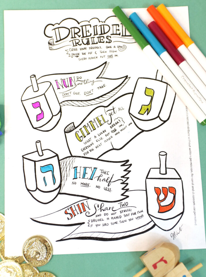 Dreidel Rules Printable How To Play Dreidel
